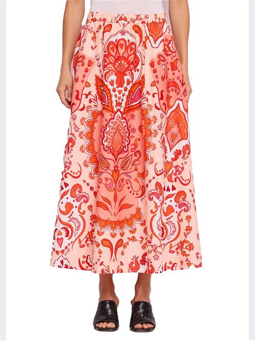 GAUDÌ JEANS long skirt with paisley print GAUDI JEANS | 611BD75008615023-01